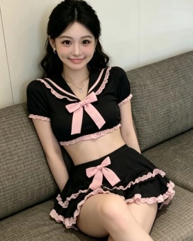 Short sweet sexy tops spicegirl thin skirt a set for women