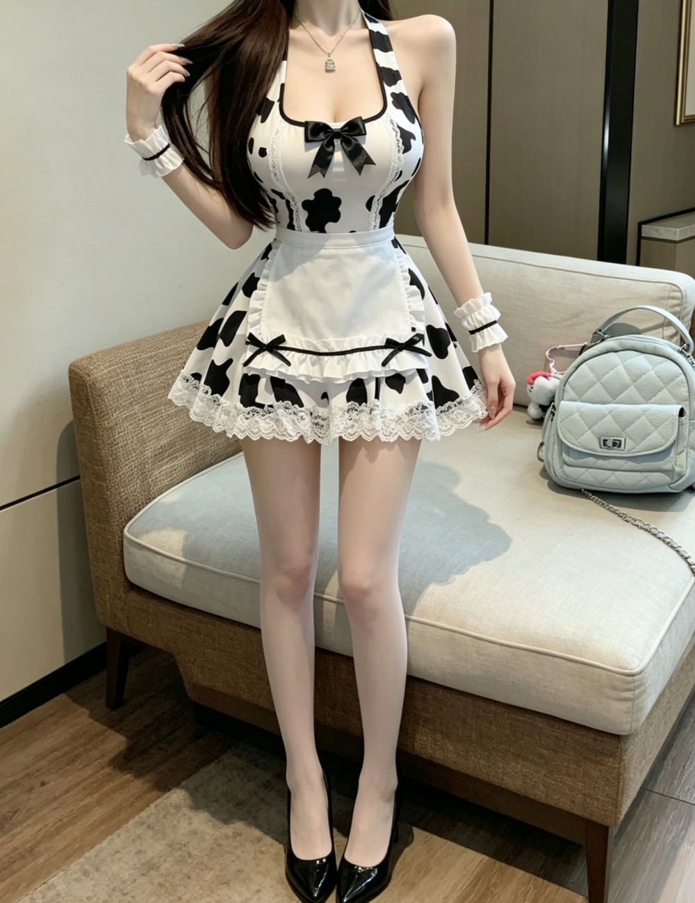 Lovely spicegirl short night dress enticement sling dress