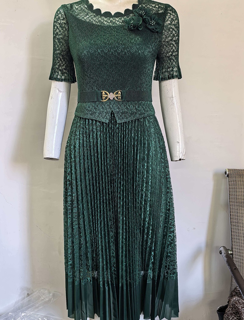 Loose pleated fold dress large yard colors tops for women