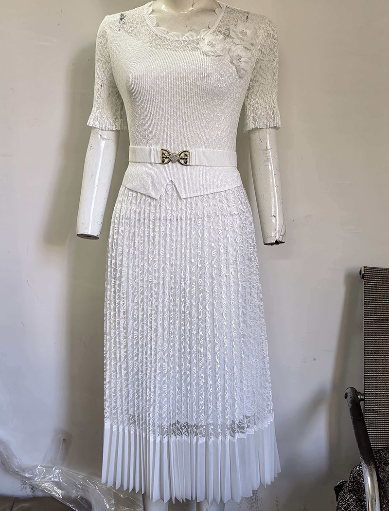 Loose pleated fold dress large yard colors tops for women