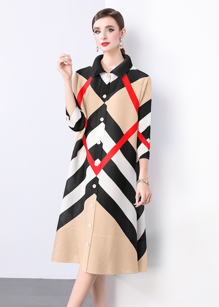Loose long large yard dress Casual spring and autumn shirt