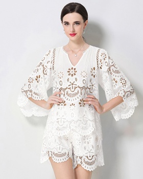 Summer France style shorts chanelstyle tops a set
