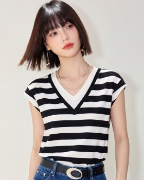 Korean style T-shirt mixed colors tops for women