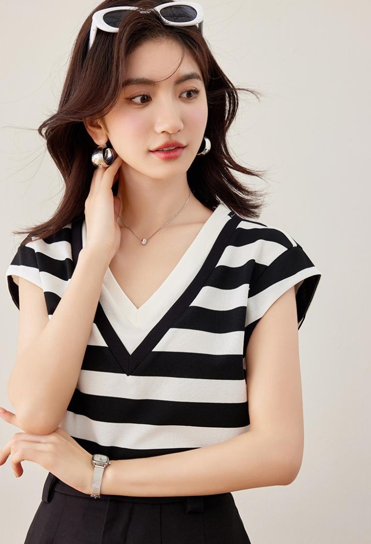 Korean style T-shirt mixed colors tops for women