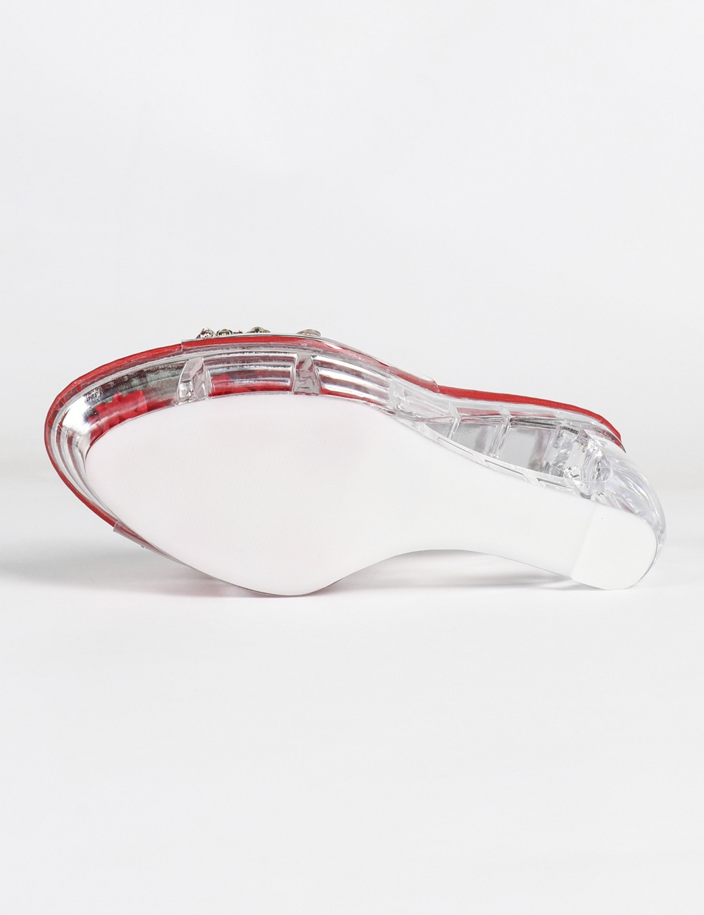 Transparent crystal nightclub sexy model very high thick shoes