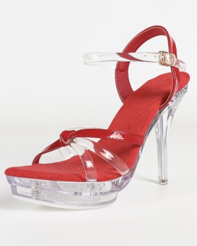 Rhinestone summer platform hollow shoes for women