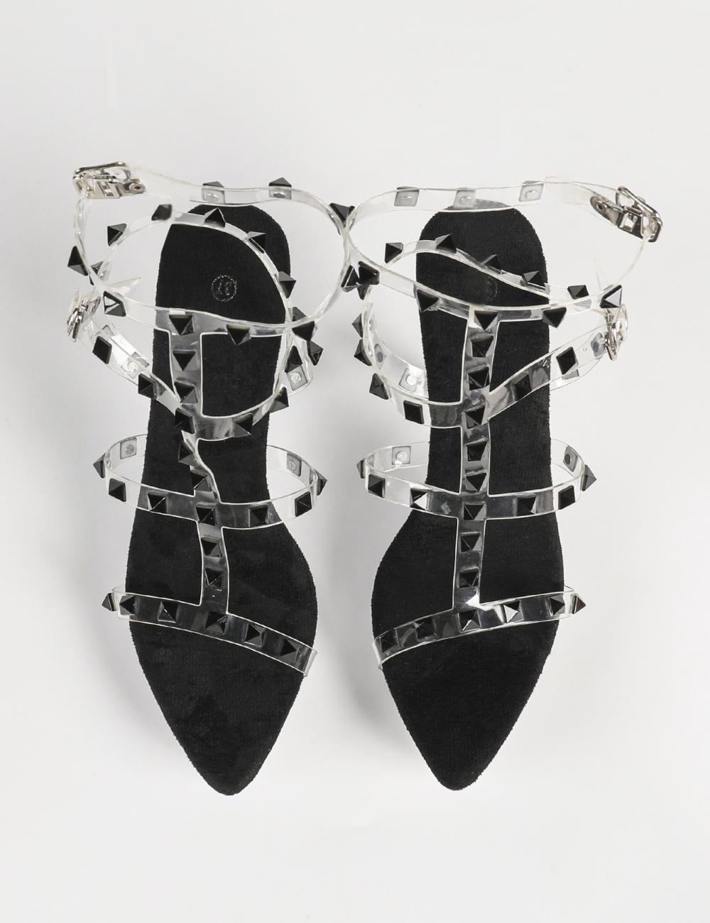 High-heeled sandals transparent platform for women