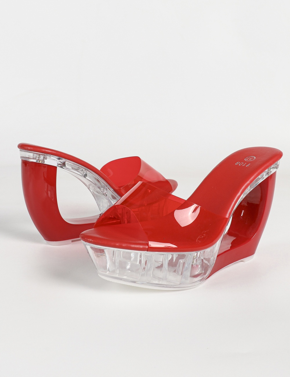 Sexy crystal sandals slipsole high-heeled shoes for women