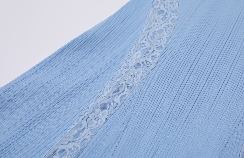 Fashion lace knitted long dress European style ladies dress