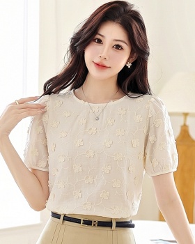 Flowers summer shirt temperament tops for women