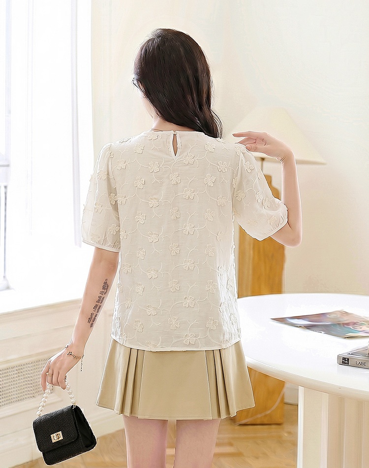 Flowers summer shirt temperament tops for women