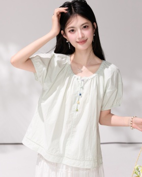 Short sleeve small shirt Korean style shirt for women