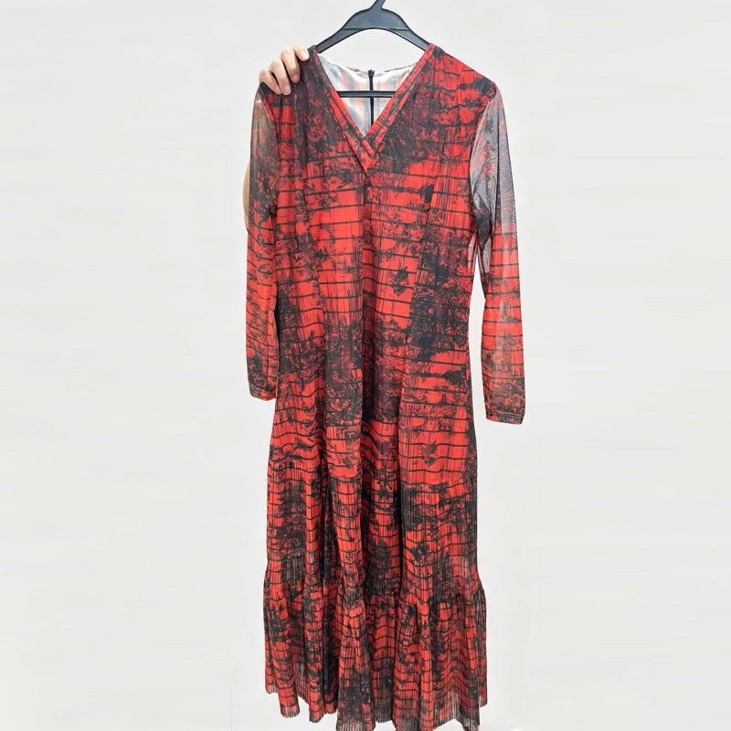 Noble elegant large yard pinched waist fashion slim dress