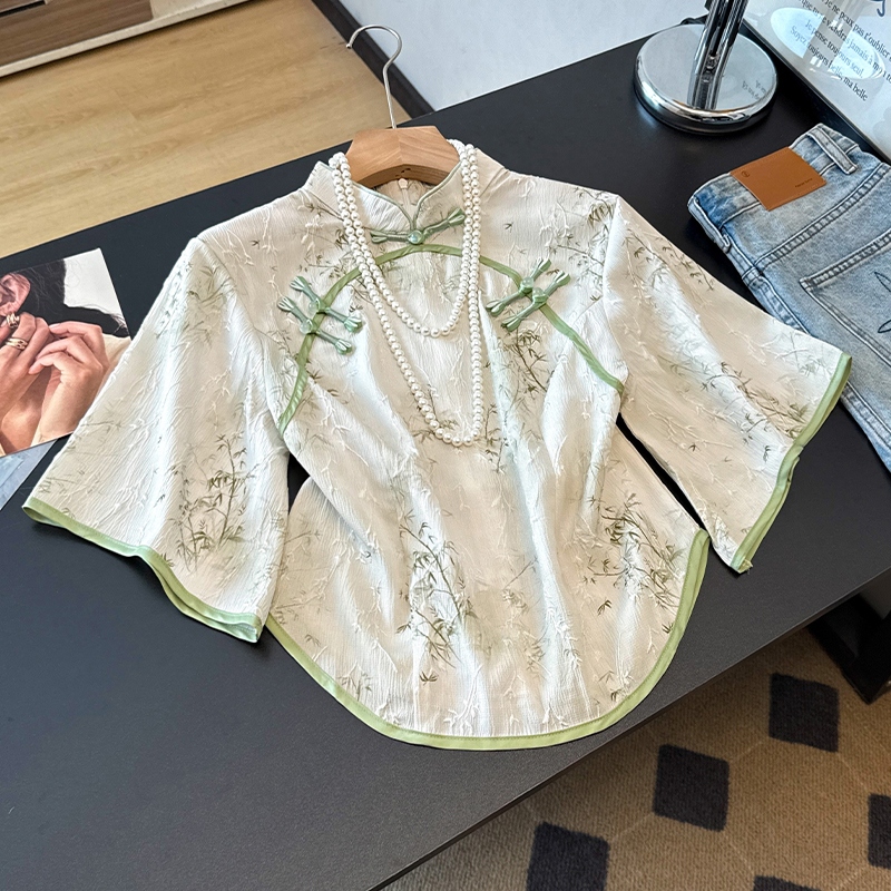 Chinese style shirt slim small shirt for women