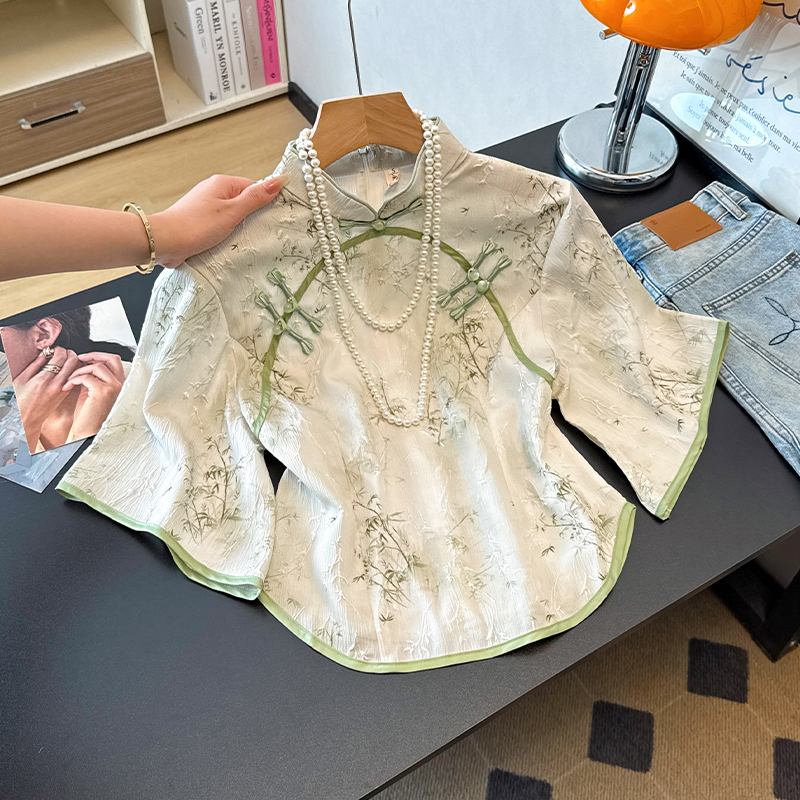 Chinese style shirt slim small shirt for women