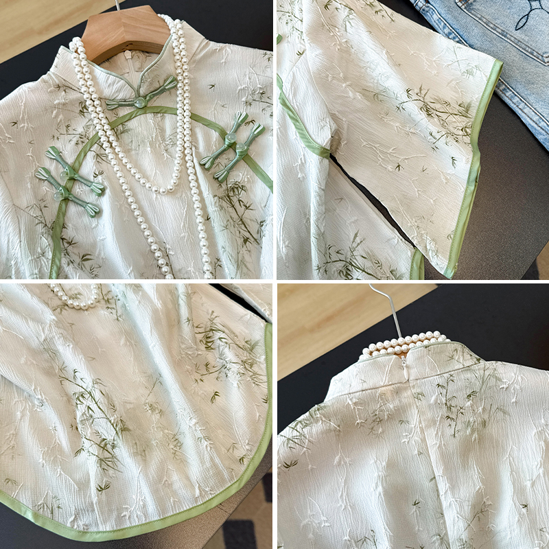 Chinese style shirt slim small shirt for women