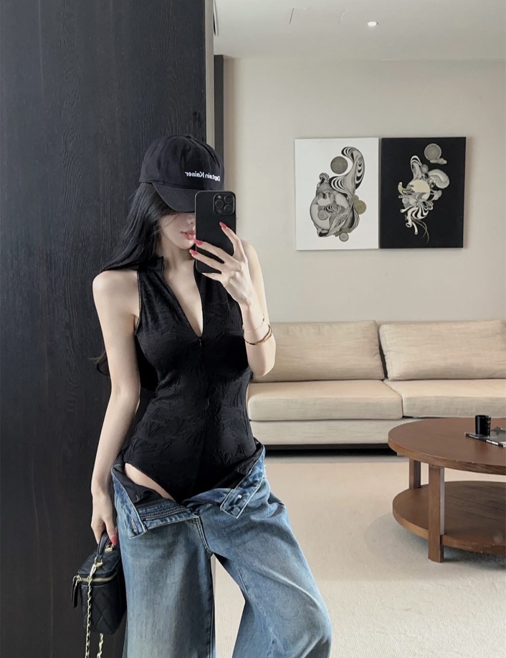 Sleeveless summer leotard zip spicegirl vest for women