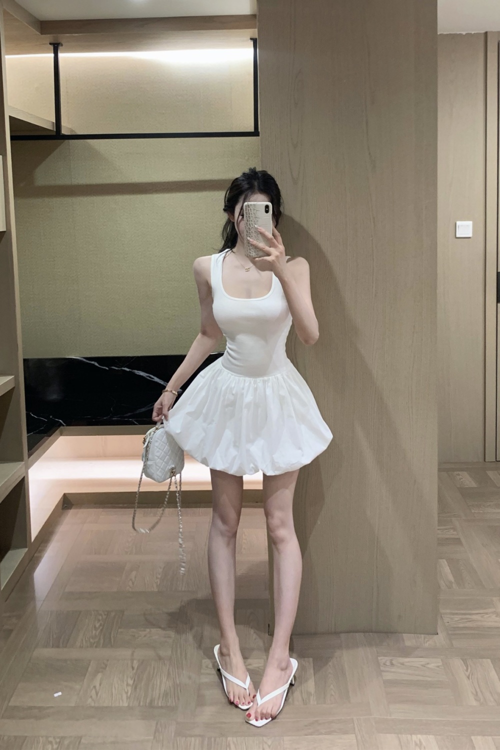 Pinched waist summer T-back ballet jumpsuit for women