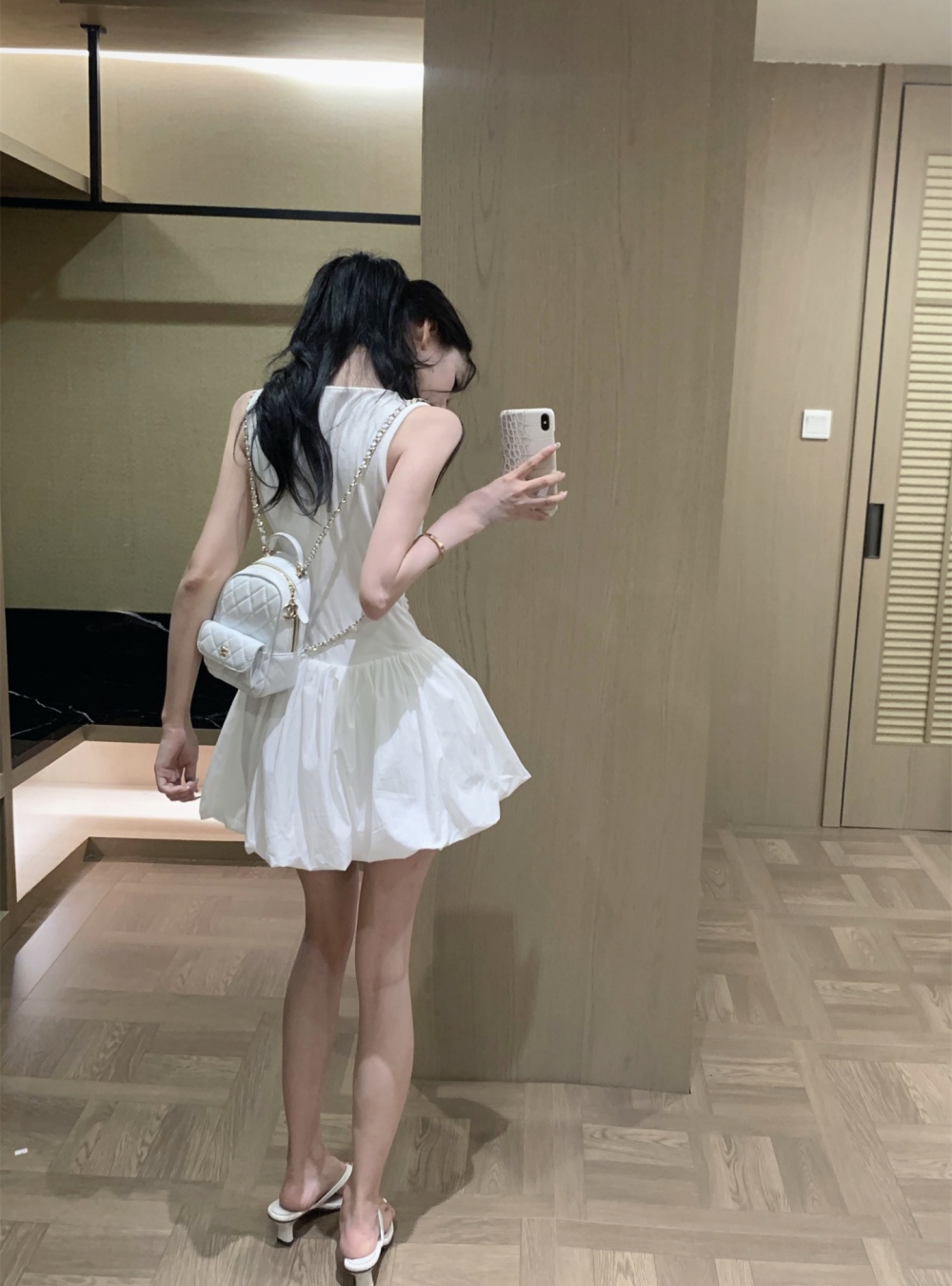 Pinched waist summer T-back ballet jumpsuit for women
