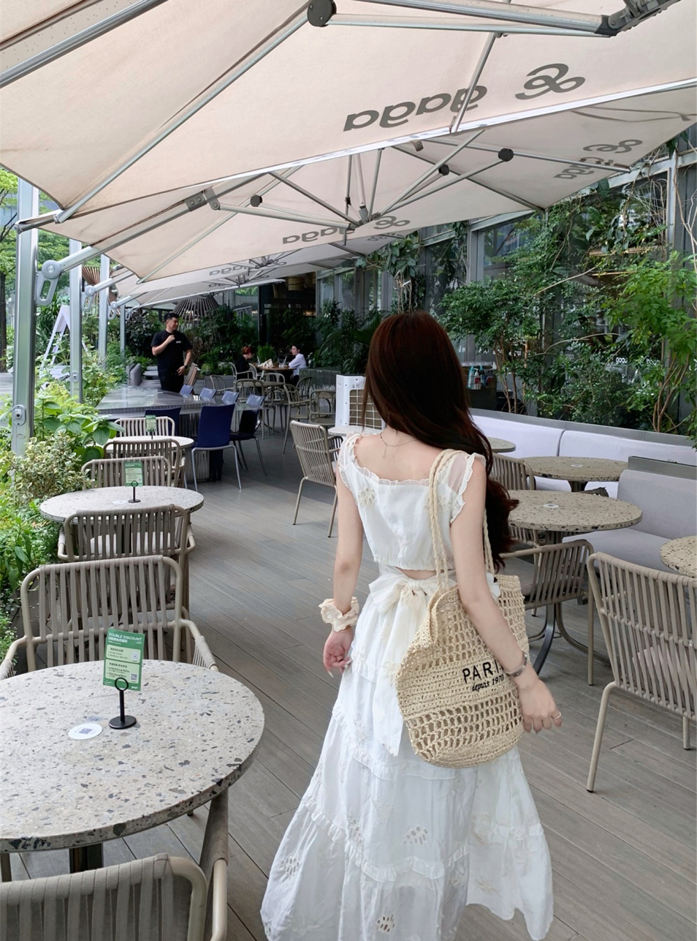 Sling long dress pinched waist dress for women