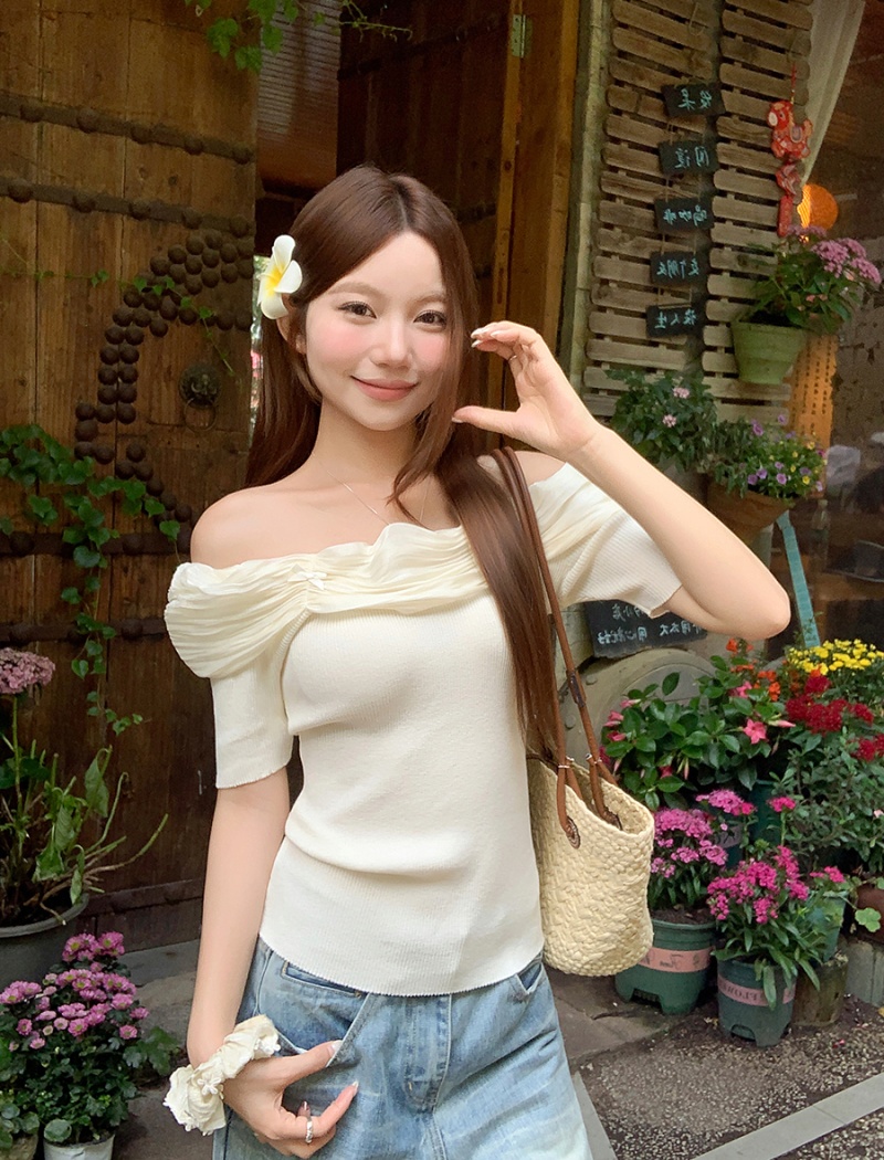 Slim tops all-match sweater for women