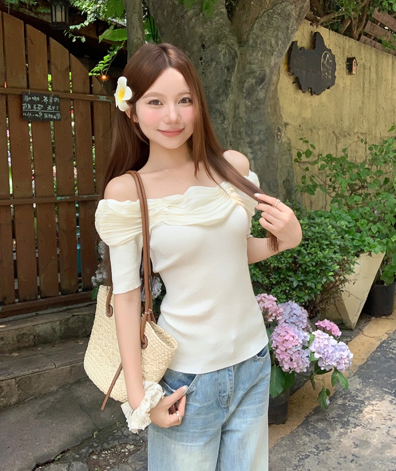 Slim tops all-match sweater for women