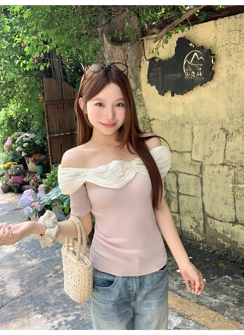 Slim tops all-match sweater for women