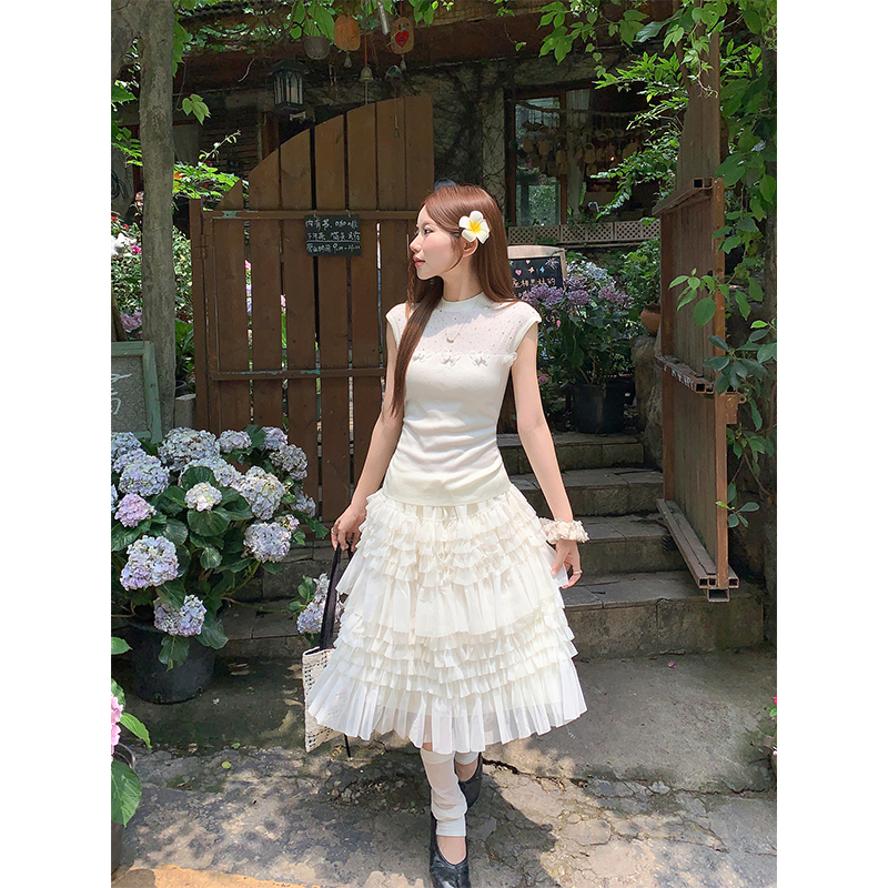 All-match butterfly tops rhinestone sweater for women