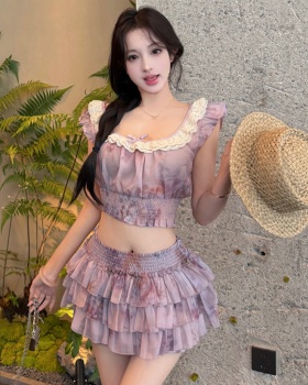 Sexy cake culottes summer skirt a set