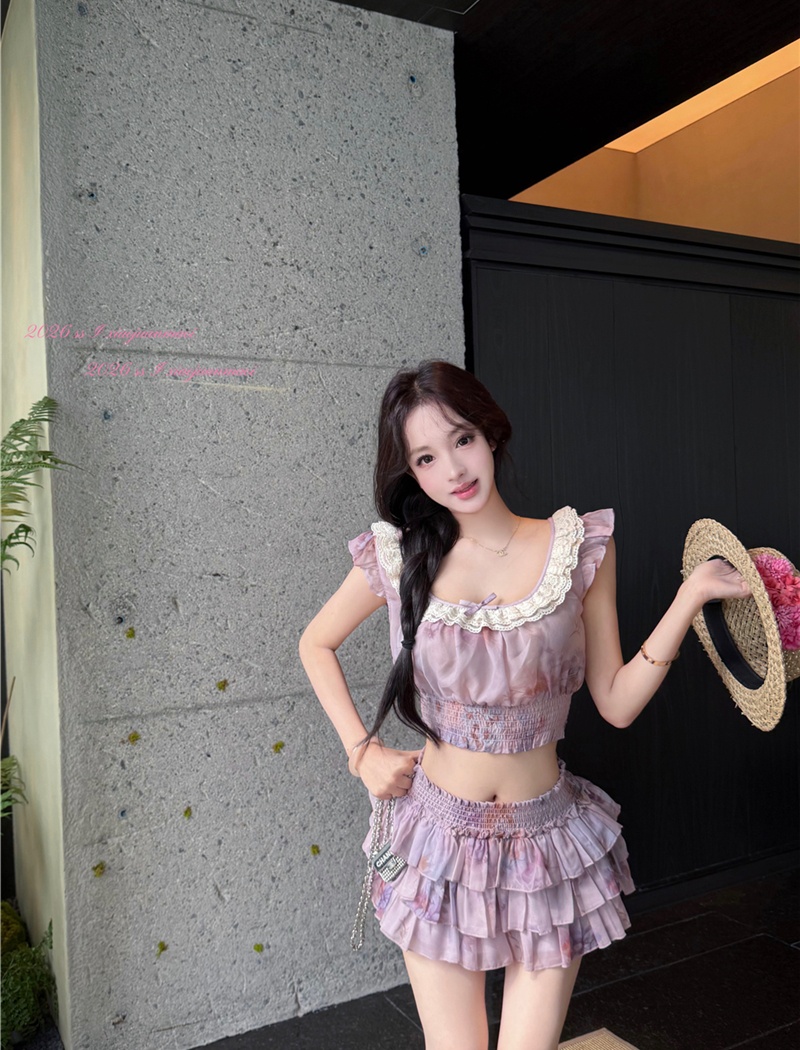 Sexy cake culottes summer skirt a set