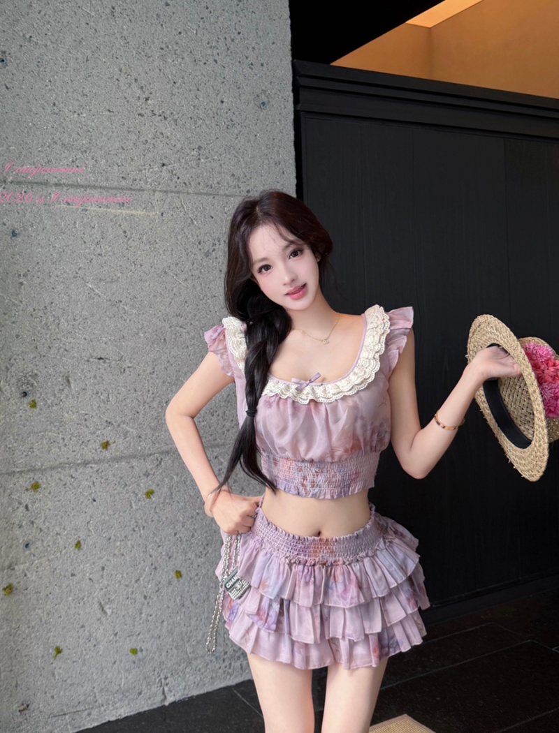 Sexy cake culottes summer skirt a set