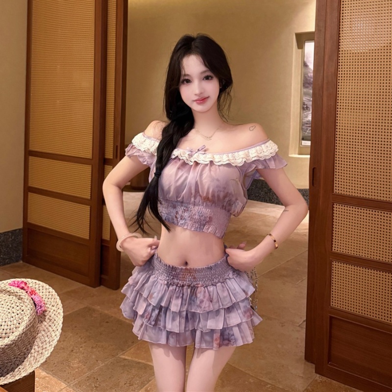 Sexy cake culottes summer skirt a set