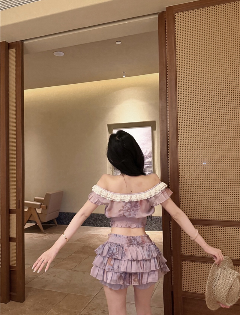 Sexy cake culottes summer skirt a set