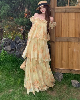 Sexy France style dress sling summer long dress for women
