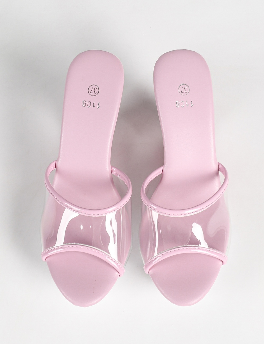Fish mouth high-heeled slippers for women