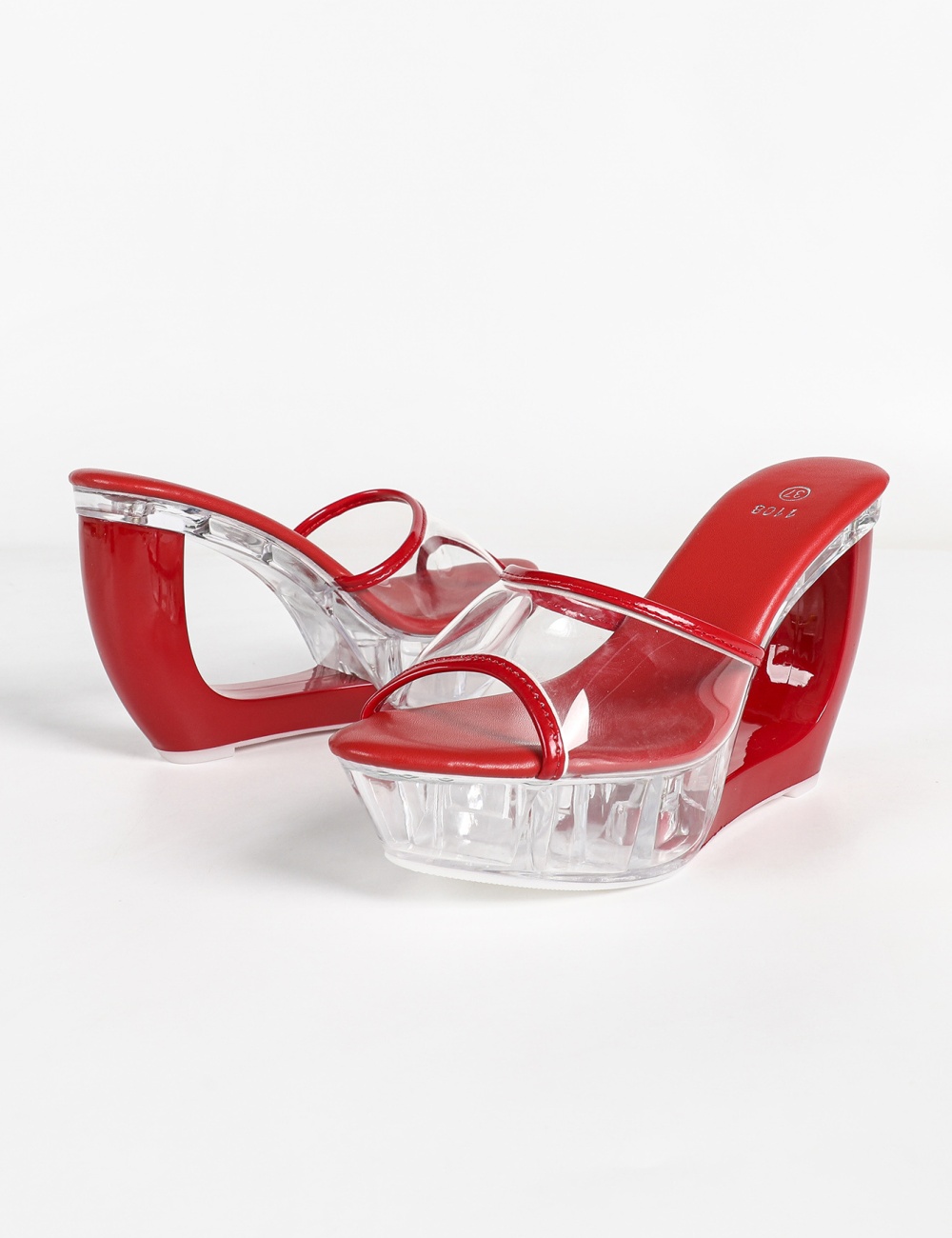 Fish mouth high-heeled slippers for women