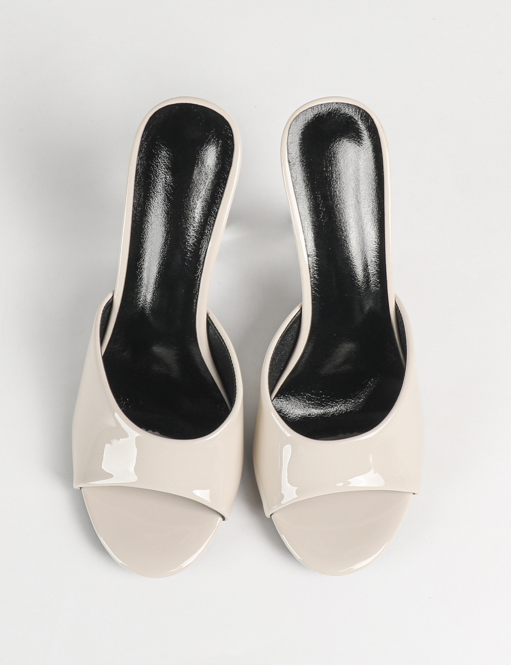 Open toe lady transparent lazy shoes sexy crystal slippers