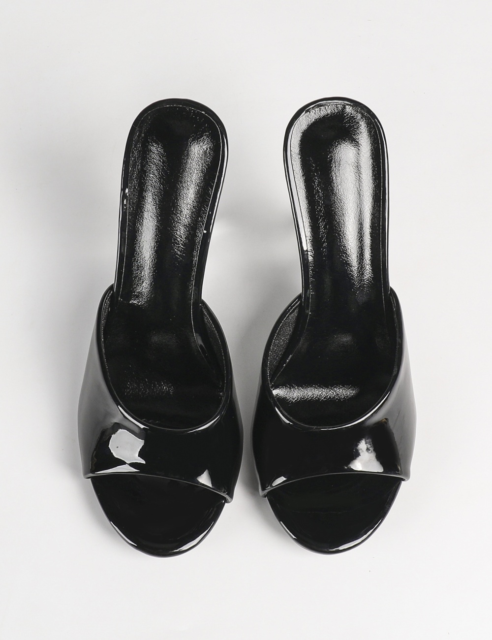 Open toe lady transparent lazy shoes sexy crystal slippers