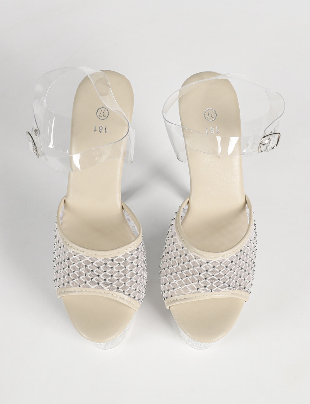 Fine-root fashion transparent sandals for women