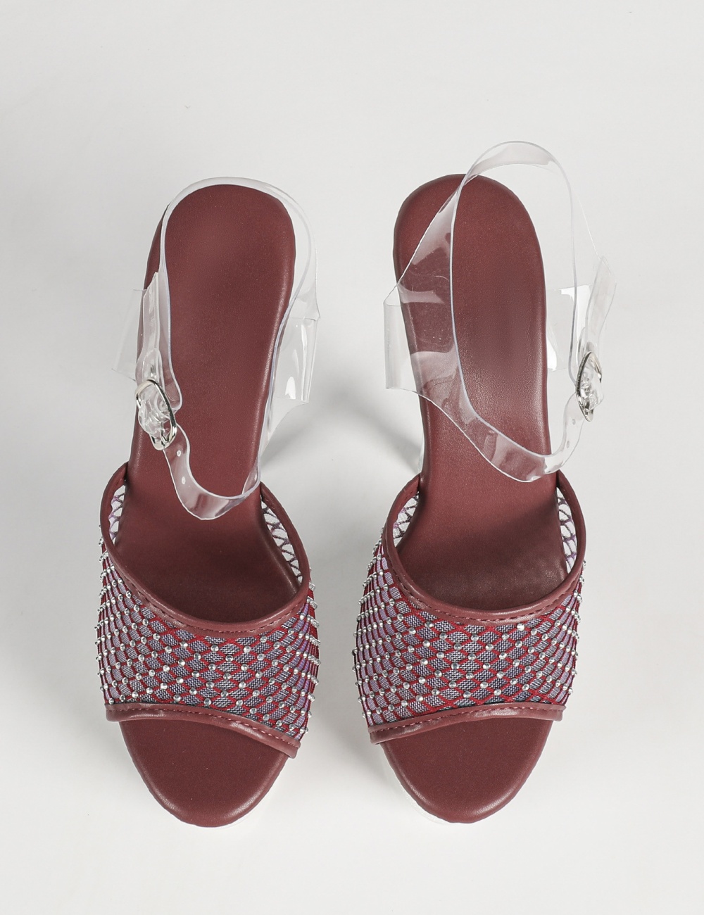 Fine-root fashion transparent sandals for women