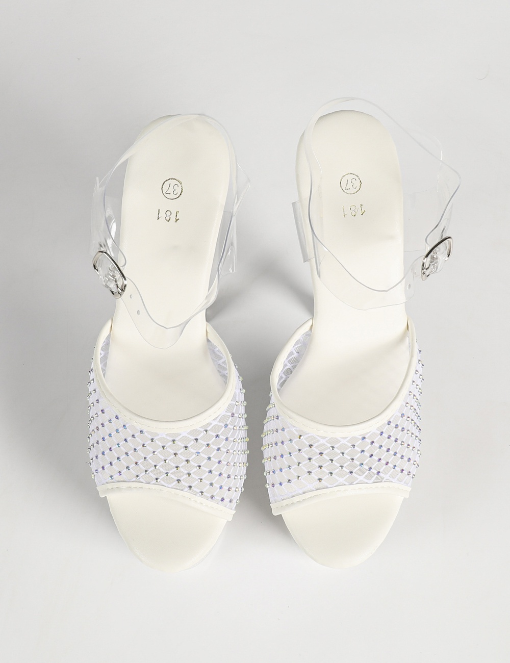 Fine-root fashion transparent sandals for women
