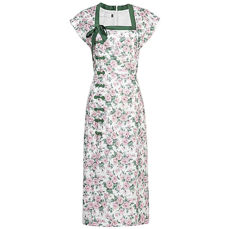Summer temperament long dress Chinese style dress for women