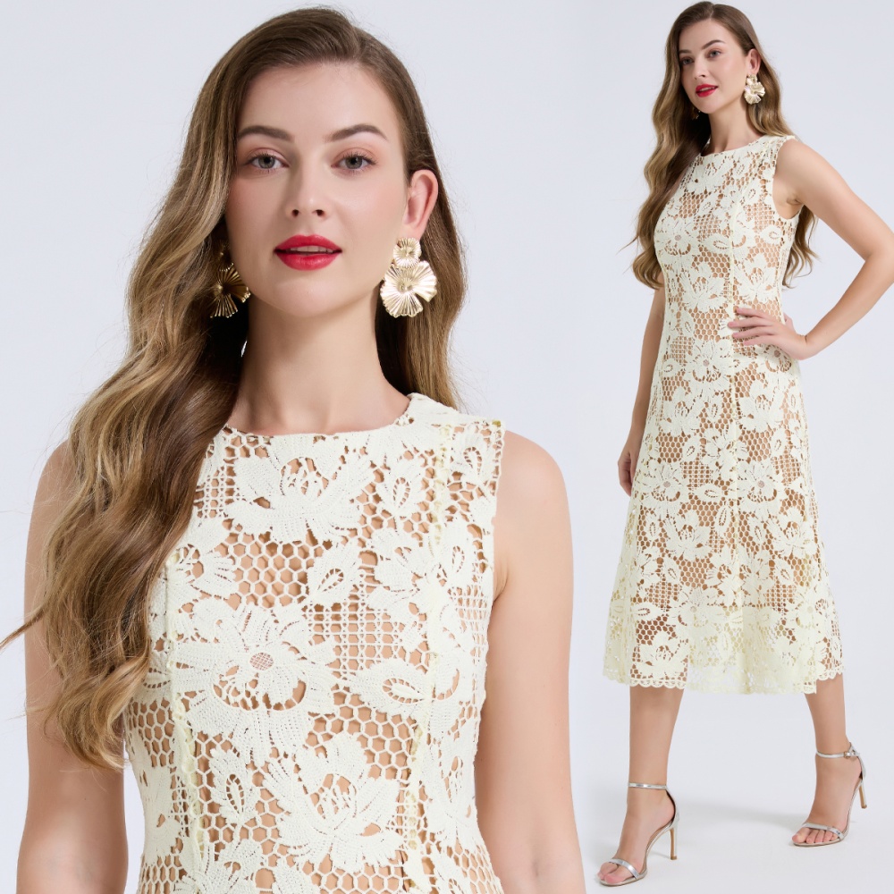 Stereoscopic package hip pinched waist slim simple dress
