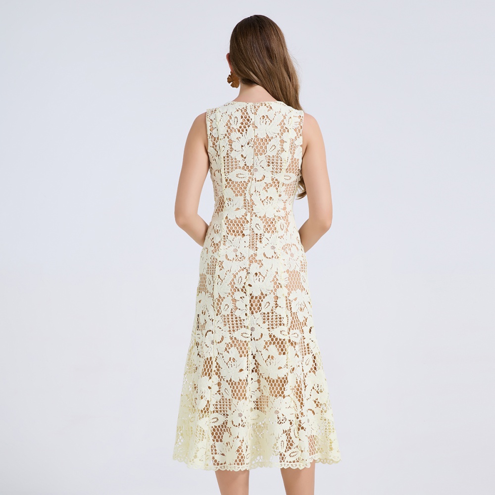 Stereoscopic package hip pinched waist slim simple dress