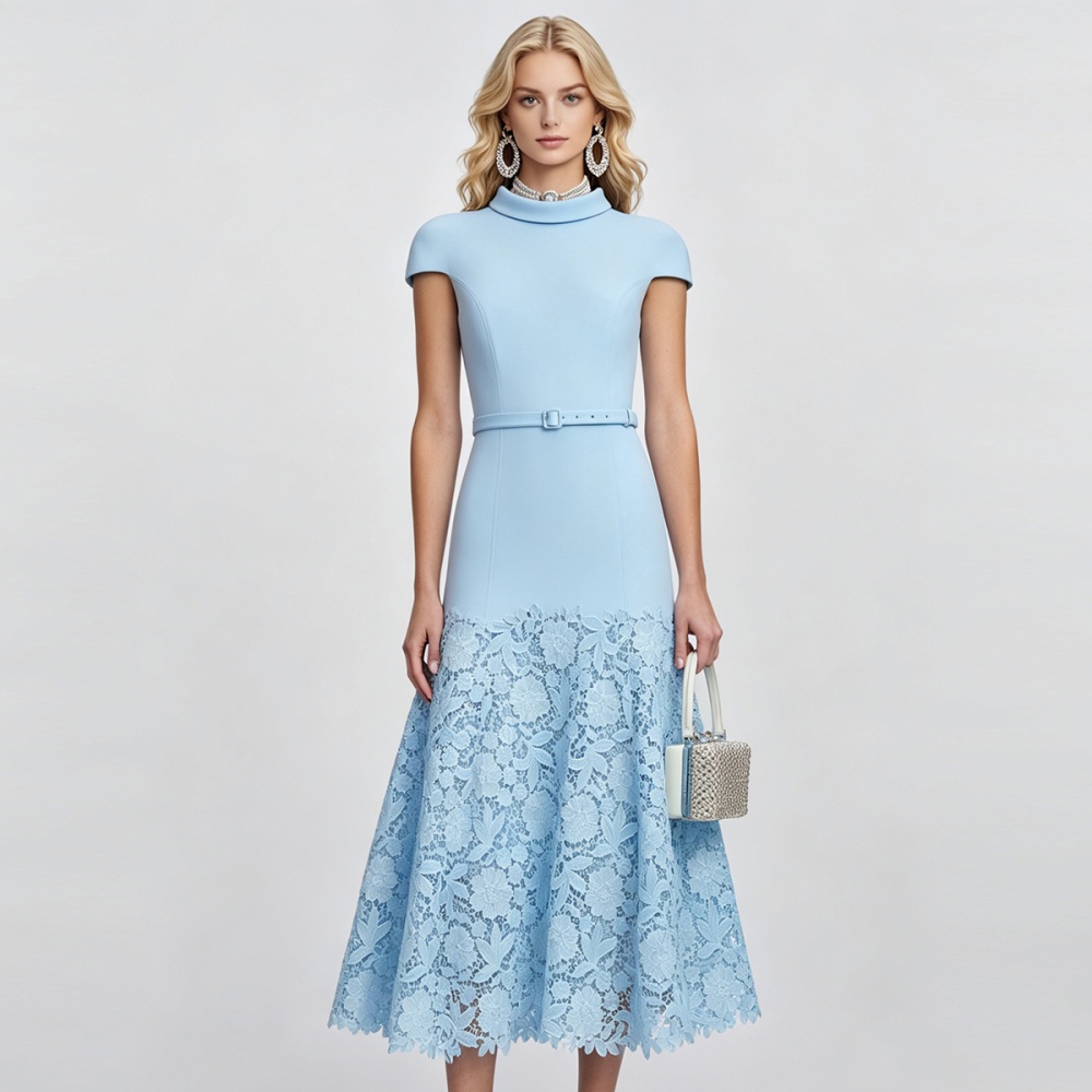 Splice package hip slim long dress mermaid fashion dress