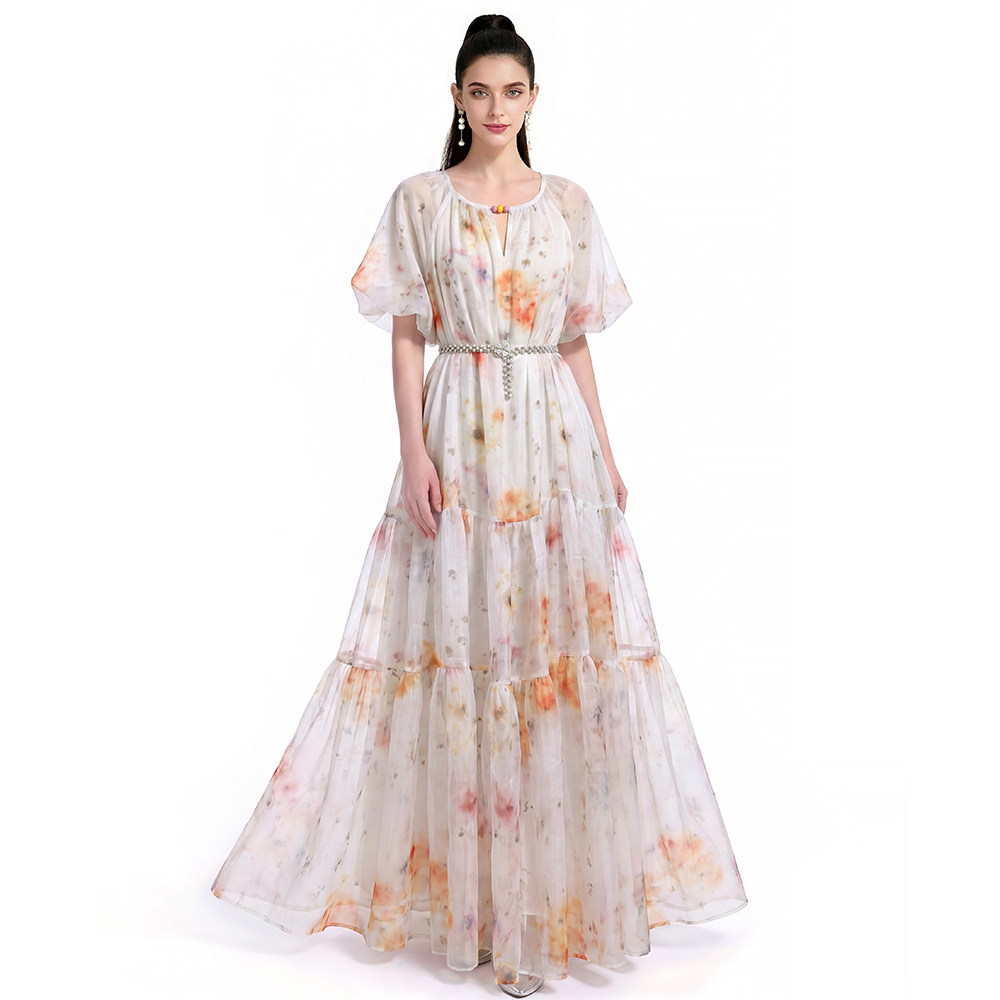 Printing Bohemian beach dress