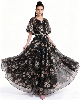 Printing Bohemian beach dress