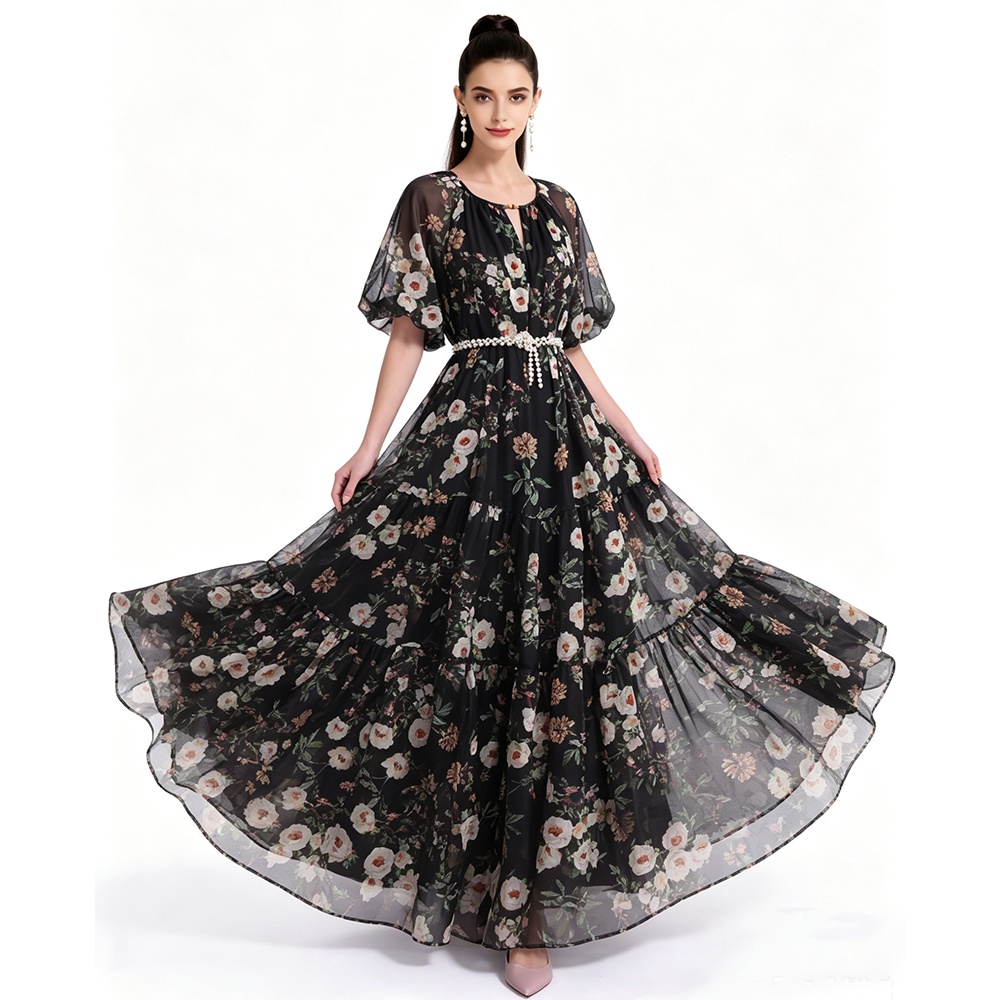 Printing Bohemian beach dress