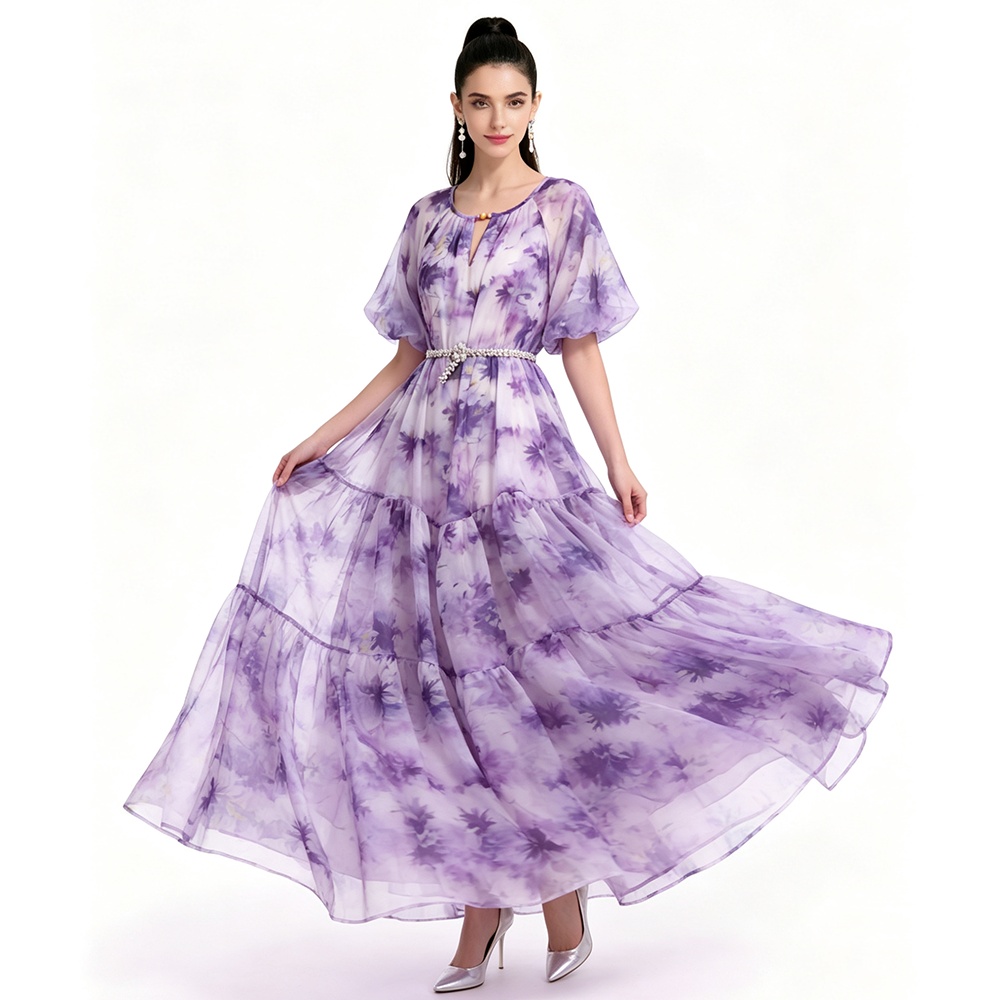 Printing Bohemian beach dress