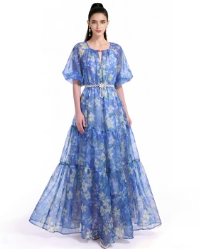 Printing Bohemian beach dress